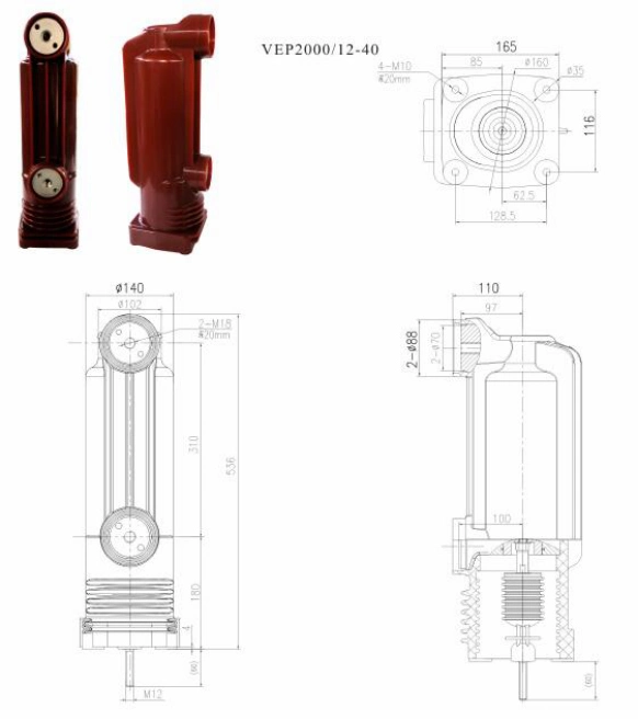 Medium Voltage Switchgear 12kv, 2000A, 40ka Circuit Breaker Embedded Poles Vacuum Arc Extinguishing Chamber Embedded Pole